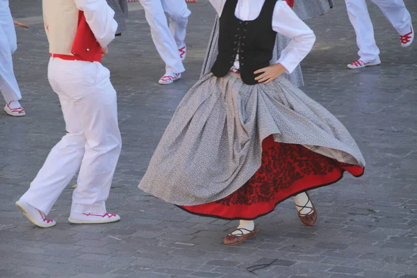 Basque Dance Exhibition Old Town Bilbao Spain — Stock Photo, Image