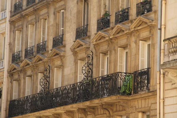 Facade Apartments Block Paris — Stock Photo, Image