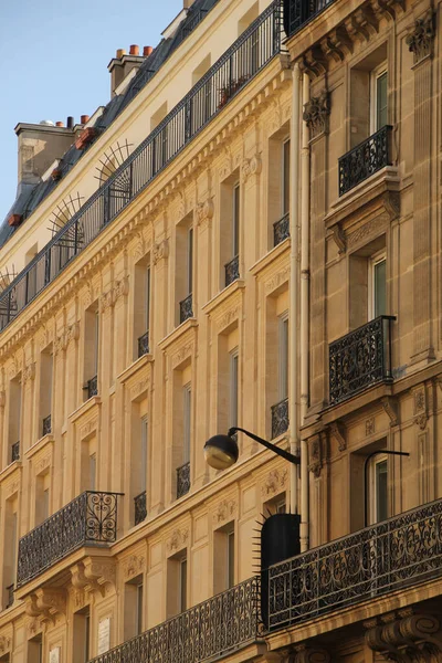 Facade of an apartments block in Paris