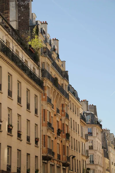 Façade Immeuble Appartements Paris — Photo