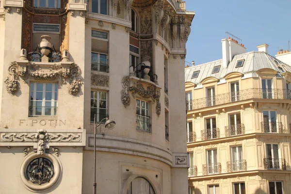 Facade Apartments Block Paris — Stock Photo, Image