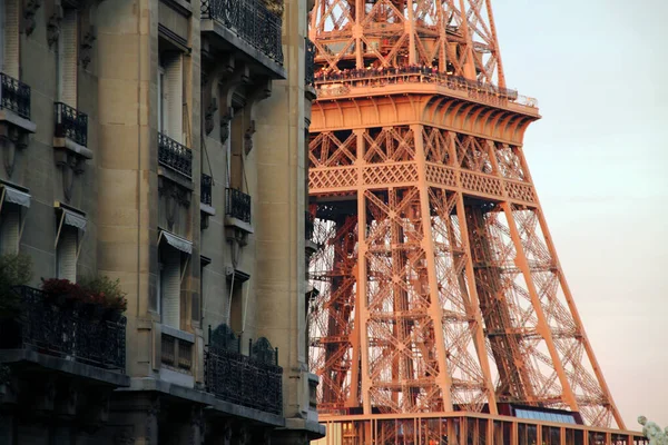 Widok Wieżę Eiffla Paryżu — Zdjęcie stockowe