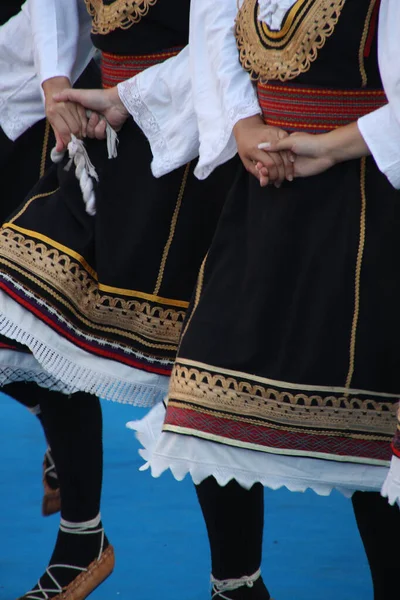 Tradycyjna Serbska Wystawa Tańca Ulicy — Zdjęcie stockowe