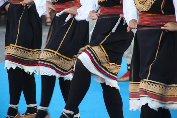 Exposición Tradicional Danza Serbia Calle — Foto de Stock