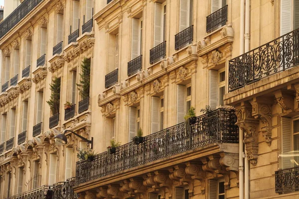 Fassade Eines Wohnblocks Paris — Stockfoto