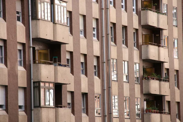 Bloque Pisos Barrio Bilbao — Foto de Stock