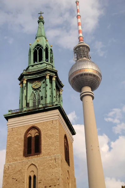 Vista Torre Alexanderplatz Berlín — Foto de Stock