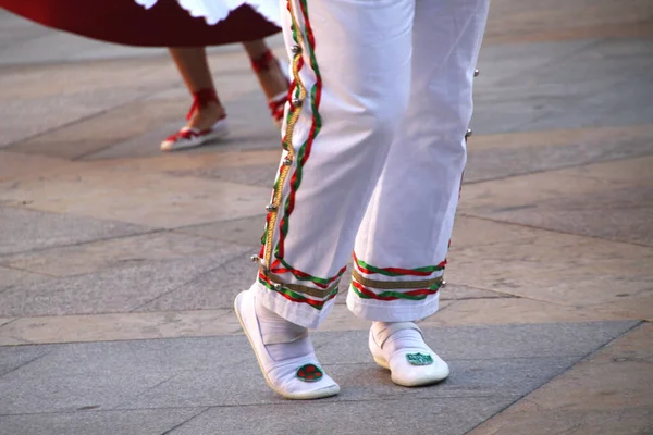 Danza Tradicional Vasca Festival Folclórico —  Fotos de Stock