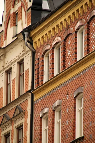 Fasad Byggnad Centrala Stockholm — Stockfoto