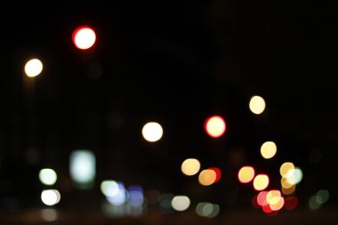 Bokeh efektli şehir ışıkları