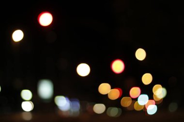 Bokeh efektli şehir ışıkları