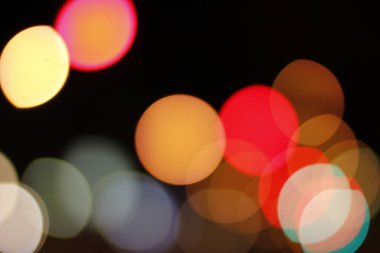 Bokeh efektli şehir ışıkları