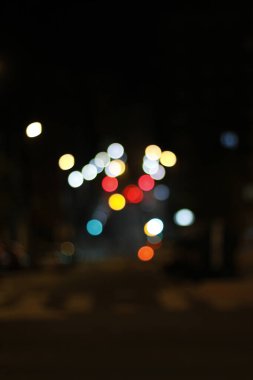 Bokeh efektli şehir ışıkları