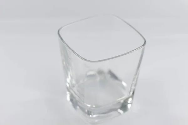 Empty Glass White Background — Stock Photo, Image