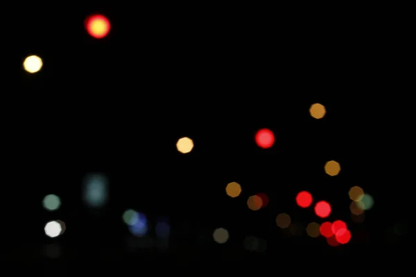 Luzes Cidade Com Efeito Bokeh — Fotografia de Stock