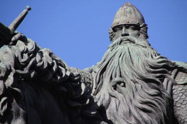 Iconic statue of El Cid in Burgos, Spain clipart