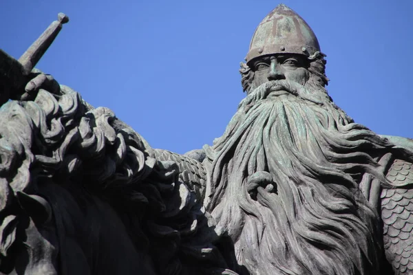 Burgos, İspanya 'da El Cid' in ikonik heykeli