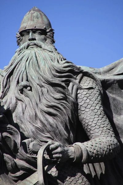 Estátua Icônica Cid Burgos Espanha — Fotografia de Stock