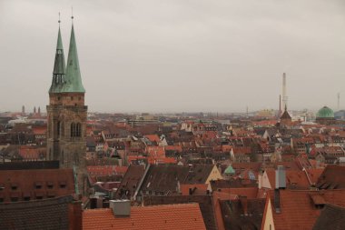 Almanya 'nın Nuremberg şehrinin manzarası