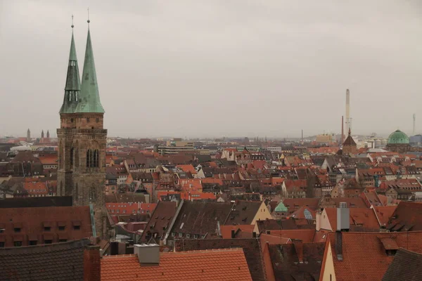 Vista Cidade Velha Nuremberga Alemanha — Fotografia de Stock