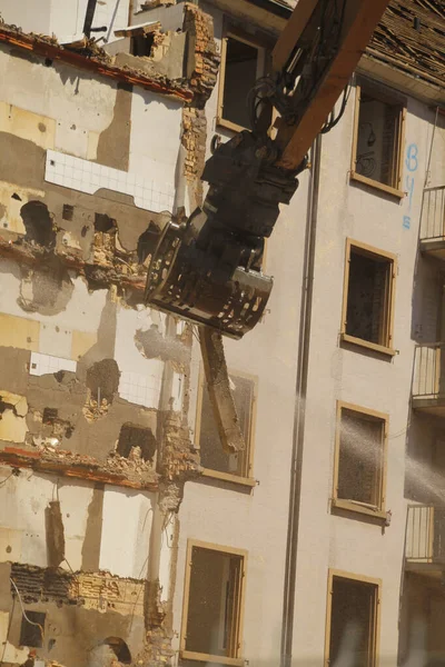 Trabajos Demolición Edificio — Foto de Stock