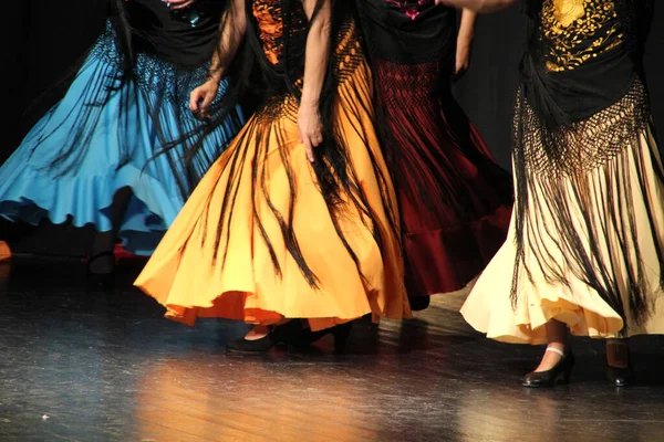 Mujeres Una Exposición Baile Flamenco — Foto de Stock