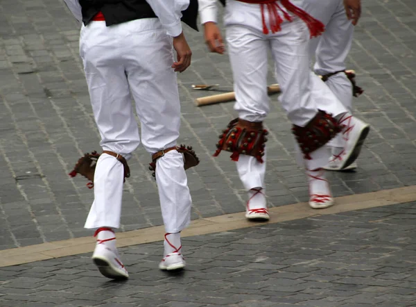 Dança Basca Tradicional Festival Folclórico — Fotografia de Stock