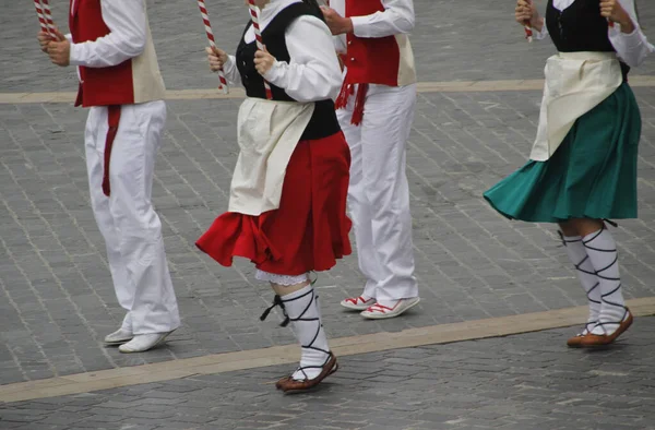 Традиционные Баскские Танцы Народном Фестивале — стоковое фото