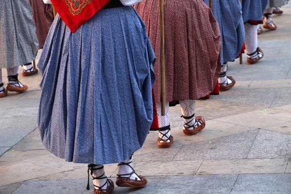 Tradiční Baskický Tanec Folkovém Festivalu — Stock fotografie