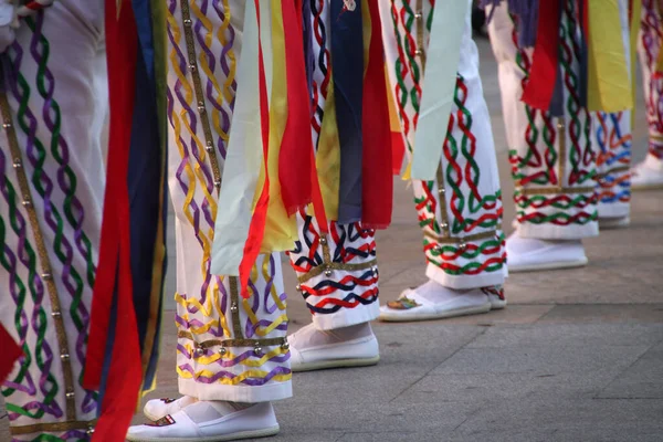 Traditionele Baskische Dans Een Volksfeest — Stockfoto