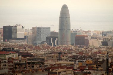 Bir tepeden Barcelona 'nın panoramik manzarası