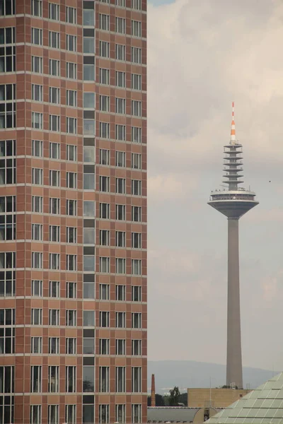 Edifício Distrito Financeiro Frankfurt — Fotografia de Stock