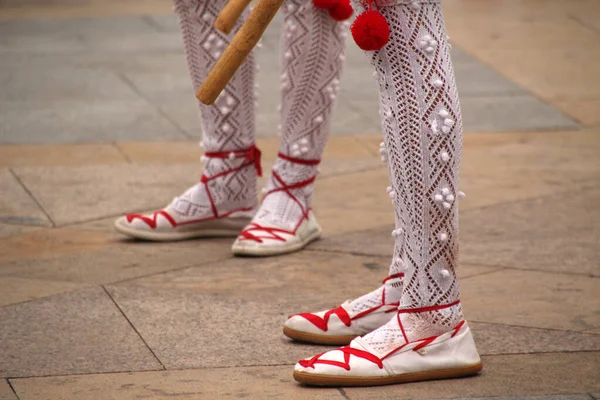 Traditioneller Baskischer Tanz Auf Einem Volksfest — Stockfoto