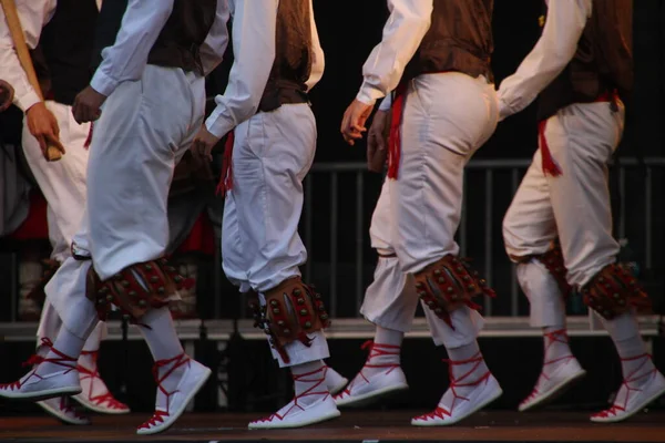 Danza Tradicional Vasca Festival Folclórico —  Fotos de Stock