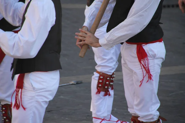 Traditionell Baskisk Dans Folkfest — Stockfoto