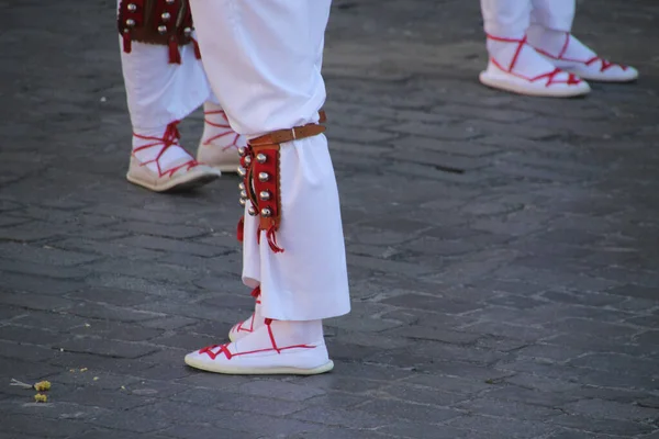 Tradycyjny Taniec Baskijski Festiwalu Folkowym — Zdjęcie stockowe