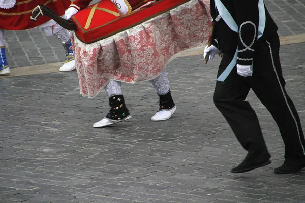 Traditionele Baskische Dans Een Volksfeest — Stockfoto