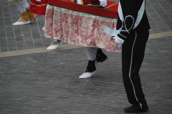 Danse Basque Traditionnelle Dans Festival Folklorique — Photo