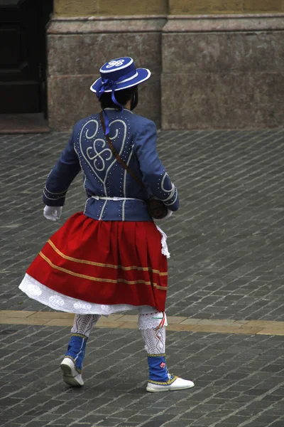 Traditionele Baskische Dans Een Volksfeest — Stockfoto