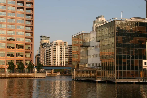 Torre Oficinas Canary Wharf Londres — Foto de Stock