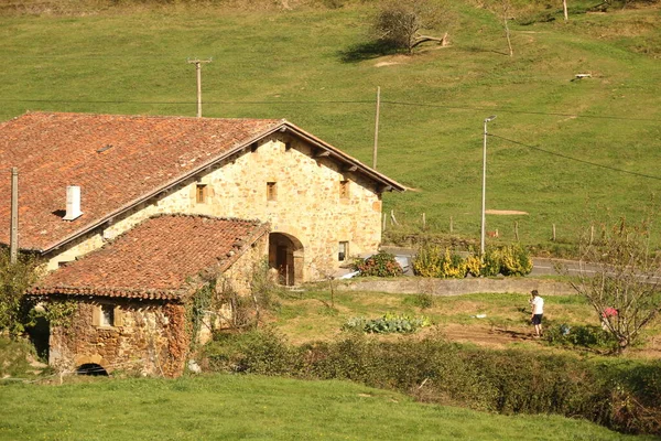 Typisch Baskisch Huis Het Platteland — Stockfoto