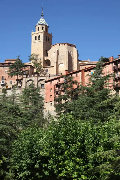 Pemandangan Kota Desa Albarracin Spanyol — Stok Foto