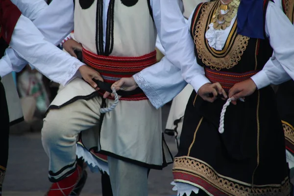 Traditioneller Balkanischer Tanz Einem Festival — Stockfoto
