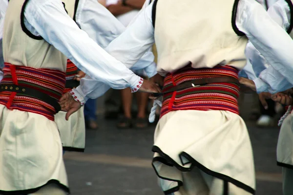 Traditioneller Balkanischer Tanz Einem Festival — Stockfoto