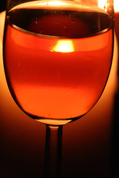 Red Sparkling Wine Glass — Stock Photo, Image