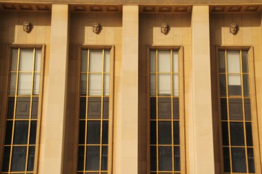 Paris Trocadero 'daki bir cephenin ayrıntıları.