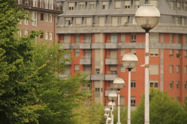 Bilbao şehrinde şehir manzarası