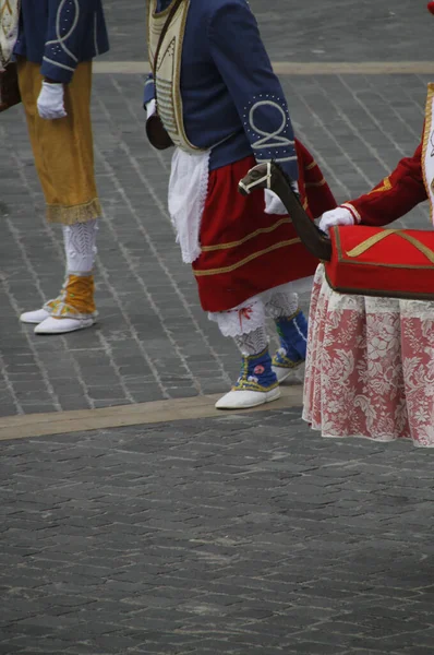 Traditionell Baskisk Dans Folkfest — Stockfoto