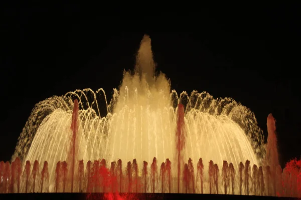 Fontana Magica Montjuc Barcellona — Foto Stock