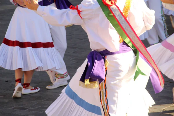 Exposição Dança Basca Num Festival Folclórico — Fotografia de Stock